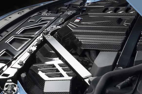 Dinan Gloss Carbon Fiber Engine Cover - 2021-2026 BMW M2/M3/M4 Part #  D590-0005