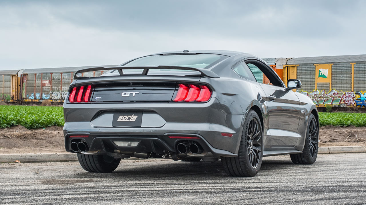 Borla 2018-23 Mustang 5.0 S-Type Cat-Back Exhaust Polished Round Rolled Angle Cut Tips