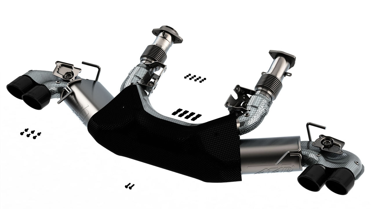 Borla 2020-2025 Chevrolet Corvette Stingray Cat-Back Exhaust System Black Chrome Tips Part # 140839BC