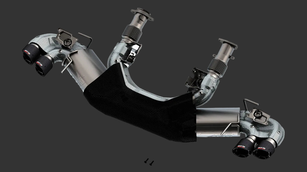 Borla 2020-2025 Chevrolet Corvette Stingray Cat-Back Exhaust System ATAK Carbon Fiber Tips  Part # 140839CF
