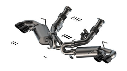 Borla 2020-2025 Chevrolet Corvette Stingray Cat-Back Exhaust System S-Type Black Chrome Tips  Part # 140840BC