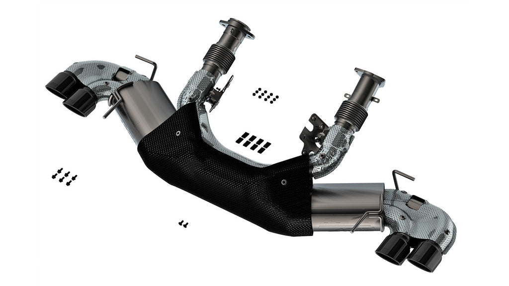 Borla 2020-2025 Chevrolet Corvette Stingray Cat-Back Exhaust System Black Chrome Tips Part # 140841BC