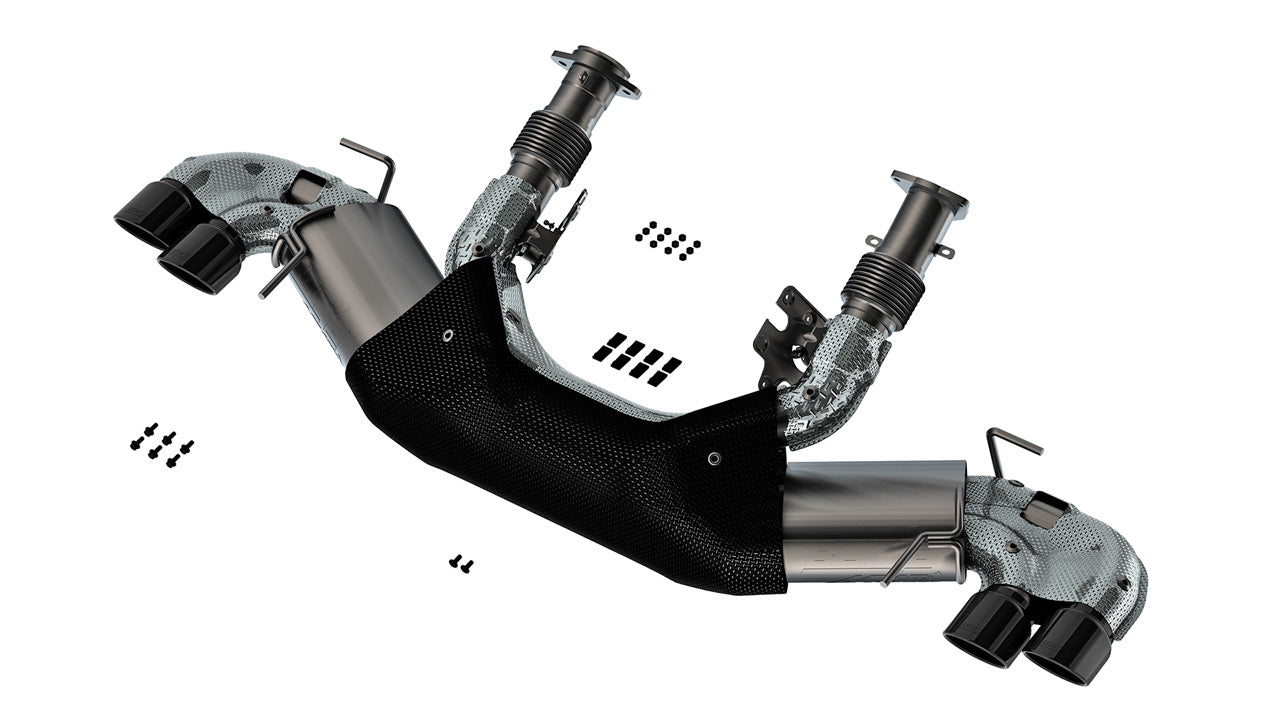 Borla 2020-2025 Chevrolet Corvette Stingray Cat-Back Exhaust System Black Chrome Tips Part # 140841BC