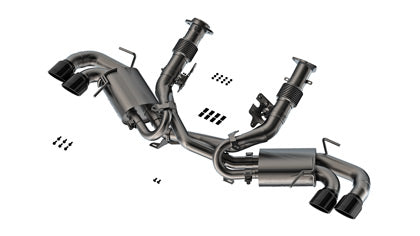 Borla 2020-2025 Chevrolet Corvette Stingray Cat-Back Exhaust System Black Chrome Tips Part # 140841BC