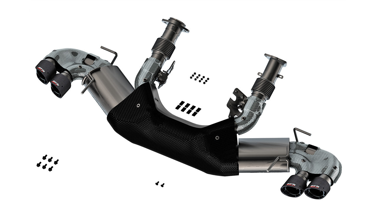 Borla 2020-2025 Chevrolet Corvette Stingray Cat-Back Exhaust System Carbon Fiber Tips Part # 140841CF