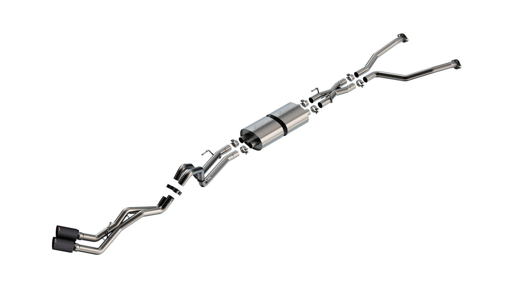 Borla 2022-2025 Toyota Tundra Cat-Back Exhaust System Carbon Fiber Tips Part # 140940CFBA