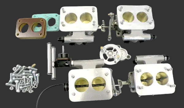 Borla Throttle Body Kit, Ferrari 308, 46mm with Borla air horns
