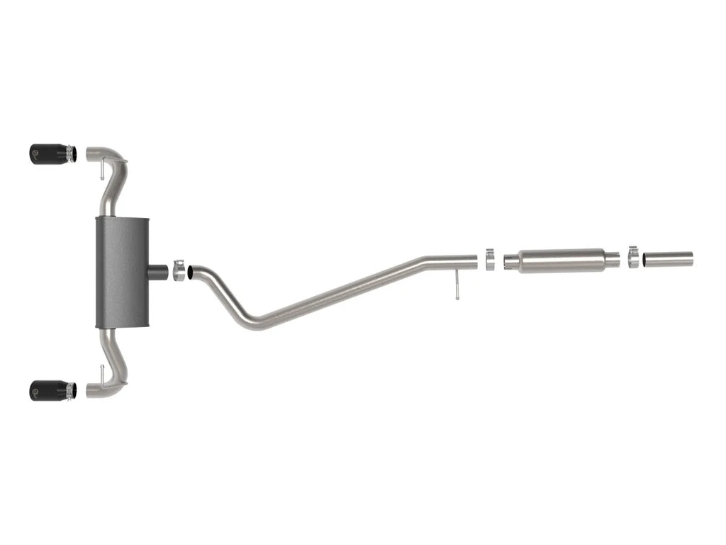 aFe Power 21-25 Bronco Sport Vulcan Series 2-1/2 IN 304 Stainless Steel Cat-Back Exhaust System w/ Black Tip