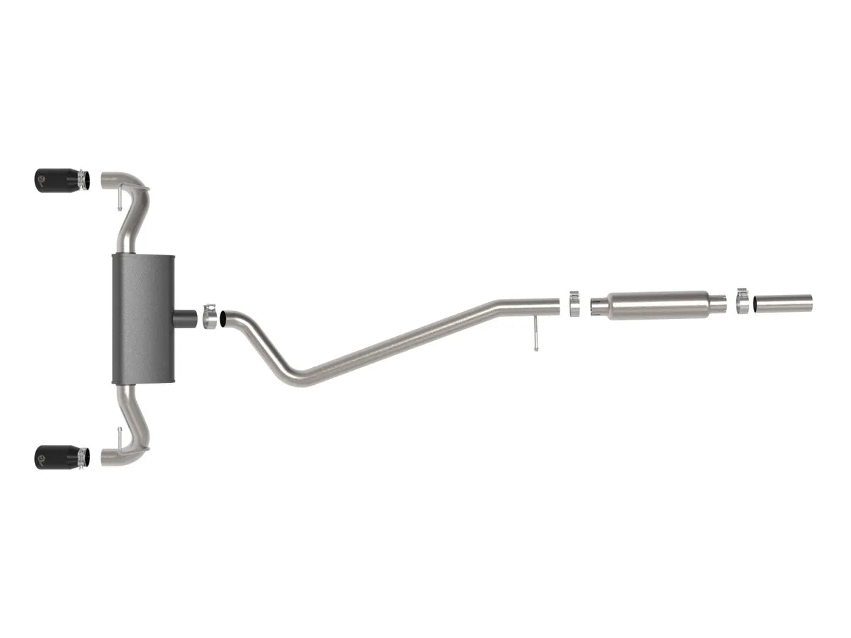 aFe Power 21-25 Bronco Sport Vulcan Series 2-1/2 IN 304 Stainless Steel Cat-Back Exhaust System w/ Black Tip
