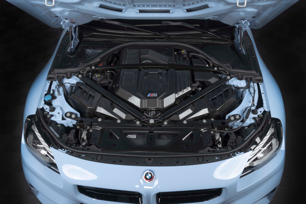 Dinan Gloss Carbon Fiber Engine Cover - 2021-2026 BMW M2/M3/M4 Part #  D590-0005