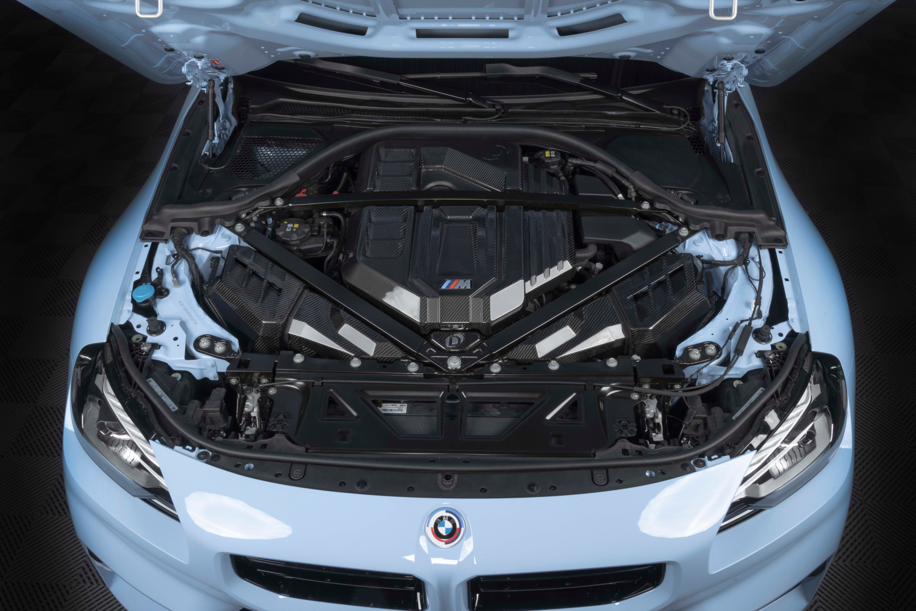 Dinan Gloss Carbon Fiber Engine Cover - 2021-2026 BMW M2/M3/M4 Part #  D590-0005