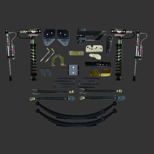 SKYJACKER 2017-22 Ford F250/F350 Superduty 8.5 in. Coil-Over System with 4-Link Conver F1782LSKS and Rear Leaf Springs