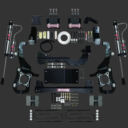 SKYJACKER 2021-24 Ford F150  4.5 in. Front Strut Spacer Suspension Lift Kit With Rear Blocks F2145BK