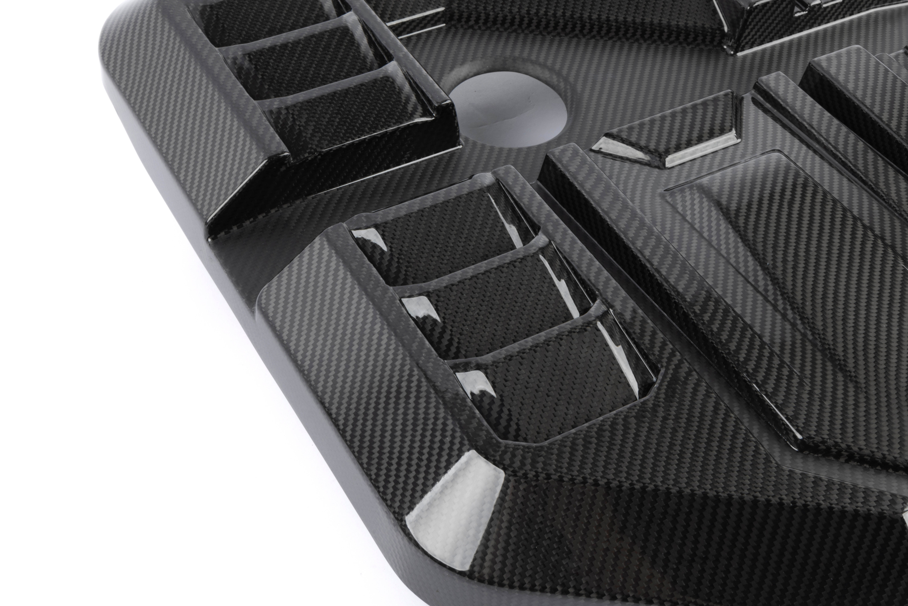 Dinan Gloss Carbon Fiber Engine Cover - 2021-2026 BMW M2/M3/M4 Part #  D590-0005
