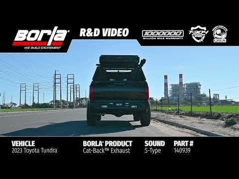 Borla 2022-2025 Toyota Tundra Cat-Back Exhaust System Black Tips Part # 140940BC
